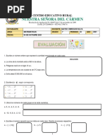 Evaluacion Matematicas Septimo