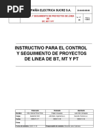 3.5. - Di-In-03!05!00 Instructivo para El Control y Seguimiento de Proyectos de Linea de BT Construcciones v.01