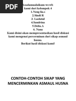 Contoh Contoh Sikap Yang Mencerminkan Asmaul Husna