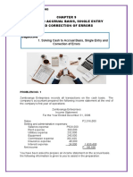 Chapter 9 Cash To Accrual Basis, Single Entry