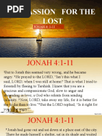 Compassion For The Lost: JONAH 4: 1-11