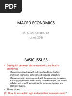 Macro Economics: M. A. Baqui Khalily Spring 2019