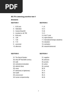 Listening Practice Test 1 Answers 0