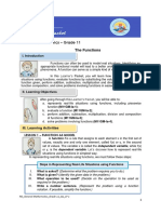 General Mathematics - Grade 11 The Functions: III. Learning Activities