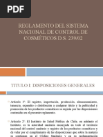 D.S. 239 Reglamento Nacional Del Control de Cosmeticos