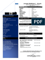 Joseph Matthew L. Alcala: Personal Data