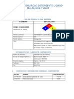 Hoja de Seguridad Detergente Liquido D'yilop