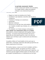 Factores para Una Acertada Comunicación Familiar