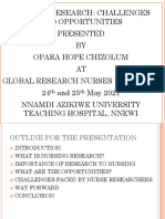 Nursing Research Challenges and Opportunities