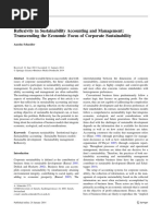 Reflexivity in Sustainability Accounting and Management: Transcending The Economic Focus of Corporate Sustainability