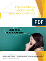 Clase 14 - Técnicas para La Elaboración Del Pensamiento Crítico 27 Agosto