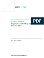 Yvonne Johnson: Major and Minor Key Signatures Exercise Sheet 1