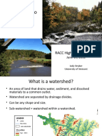 Introduction To Watershed Hydrology: RACC High School Training