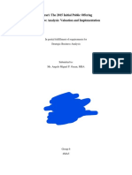 Ferrari: The 2015 Initial Public Offering Prospective Analysis: Valuation and Implementation