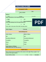 Child's Health Form - PDF