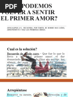 Como Podemos Volver A Sentir El Primer Amor