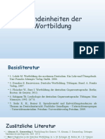 Vorlesung 1. Grundeinheiten Der Wortbildung 2021