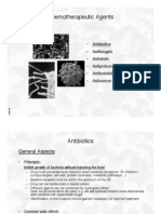 Chemotherapeutic Agents: - Antibiotics - Antifungals - Antivirals - Antiprotozoal - Antihelmintics - Anticancer Drugs