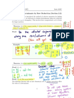 Determinants (CTD) : Evaluating Determinants by Row Reduction (Section 2.2)