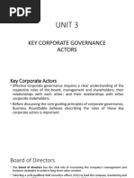 Unit 3: Key Corporate Governance Actors