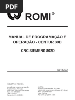 Centur 30D Manual de Operação e Programação