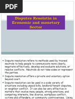 Setllement of Disputes