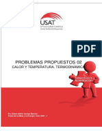 PROBLEMAS PROPUESTOS 02. Calor y Temperatura, Termodinámica. Física de La Masa y La Energía. Ciclo 2021 - I