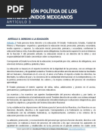 Artículo 3. - Constitución Política de Los Estados Unidos Mexicanos