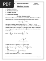 Tabulated Function: The Error Function Erf (X)