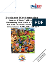 Business Mathematics: Quarter 1, Week 7 - Module 12 ABM - BM11BS-Ii-7