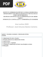 Capítulo 1-Introdução - Instalação e Administração de Redes