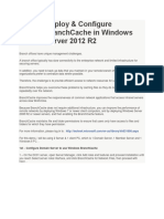 Deploy - Configure BranchCache in Windows Server 2012 R2