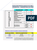 Hoja de Calculo - Parámetros Geomorfológicos