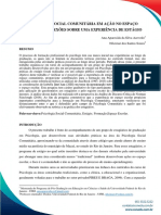 Psicologia Social Comunitária em Ação No Espaço