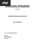 University of Kashmir: Jurisprudence: Meaning, Nature and Scope