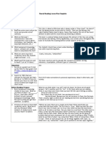 Shared Reading Lesson Plan Template