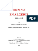 1880 - Douze Ans en Algérie - Docteur Bonnafont