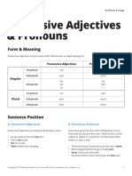 Possessive Adjectives & Pronouns: Form & Meaning