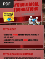 Psychological Foundations: of Curriculum