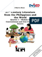 Q1Module2 21stCenturyLiteratureFromThePhilippinesToTheWorld 2021 2022