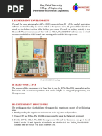 I. Experiment Environment: King Faisal University College of Engineering Department of Electrical Engineering