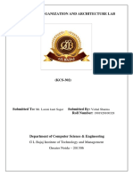 Computer Organization and Architecture Lab: G L Bajaj Institute of Technology and Management Greater Noida - 201306