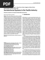 Sociotechnical Systems in The Textile Industry