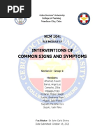 Sec D - Intervention of Common Signs & Symptoms