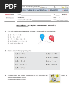 8º Ano - Revisões de Equações e Problemas