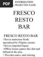 FRESCO RESTO BAR Vanz Power Point