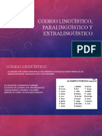 Código Lingüístico, Paralingüístico y Extralingüístico 10°