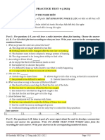 Practice Test 4 (2021) : phần nghe có tín hiệu