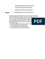 Universidad Nacional Del Callao Facultad de Ingeniería Química Primera Practica Calificada Transferencia de Calor 2021 - B