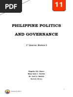 Philippine Politics and Governance: 1 Quarter: Module 2